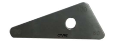 PosiƟoning Plate, triangular, length 45 mm, 100°/60°/20°